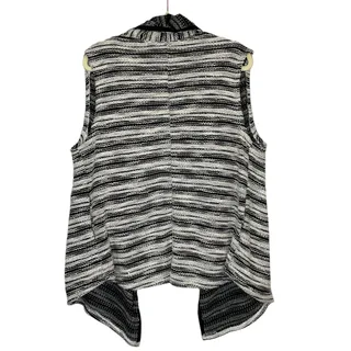 Photo of Anthropologie Dolan Size M Sweater Vest Cardigan Striped Waterfall Pockets USA