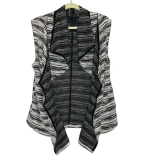Photo of Anthropologie Dolan Size M Sweater Vest Cardigan Striped Waterfall Pockets USA