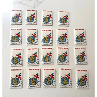 Photo of Vintage Walt Disney World Guest Of Honor Badge Lot 19 Sorcerer Mickey WDW 90s FL