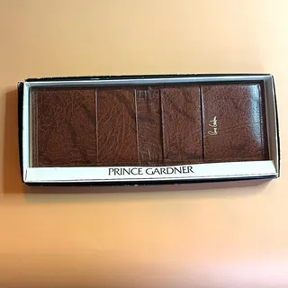 Photo of VTG Prince Gardner Leather Pocket Secretary Wallet Brown NOS Box Key Holders