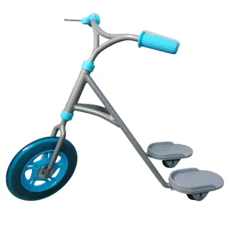 Photo of American Girl Doll Sporty Scooter 3 Wheel Trike Bike Blue & Silver Rolling Toy