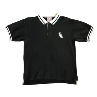 Photo of Vintage Apex One Chicago White Sox Polo Shirt Black MLB 90s Mens Large USA