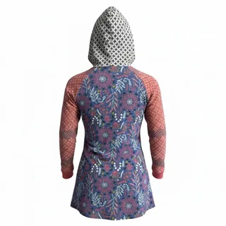 Photo of Matilda Jane Zip Up Hoodie Jacket Girls Size 10 Hooded Patchwork Floral

