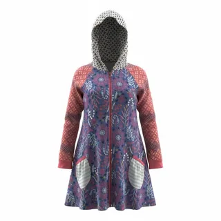 Photo of Matilda Jane Zip Up Hoodie Jacket Girls Size 10 Hooded Patchwork Floral

