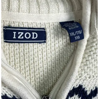 Photo of Izod brand Men's 1/4 zip wool blend knit sweater XXL size