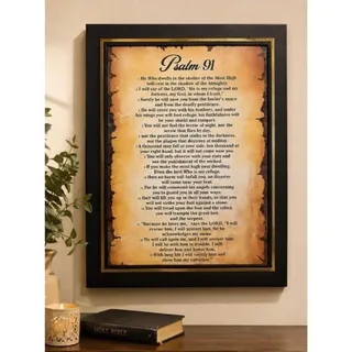 Photo of 12" x 16" Art Print on Canvas Psalm 91