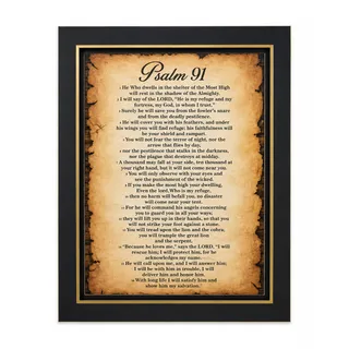 Photo of 12" x 16" Art Print on Canvas Psalm 91