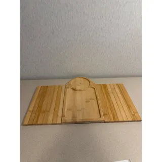 Photo of Bamboo Lap Desk Bed Tray with Cup Holder and Cushioned Base