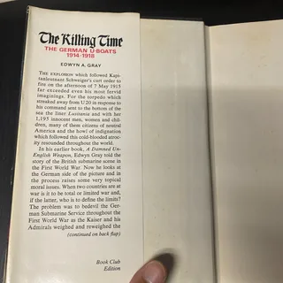 Photo of Killing Time : The U-Boat War, 1914-18 by Edwyn Gray (Hardcover)