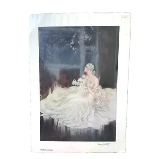 Photo of Louis Icart Lilies Les Lis 1934 Decorative Art Print 28x19 Preowned