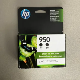 Photo of Genuine HP 950 Black Ink Cartridges (2-Pack) – New & Sealed OEM