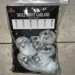 Photo of 60" SKULL GHOST GARLAND HALLOWEEN WEDDING PROP HAUNTED HOUSE DECORATION