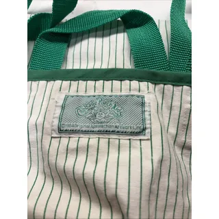 Photo of Vintage 1984 Cabbage Patch Kids Baby Doll Diaper Bag Carrier Green Striped