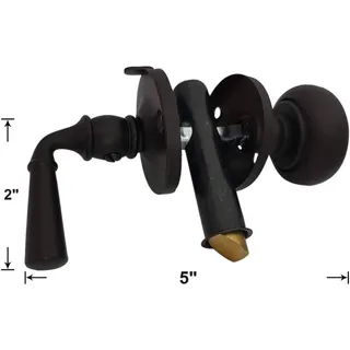 Photo of QCAA Solid Brass Storm Door Latch, Oil Rubbed Bronze US10B-1 Pack Black