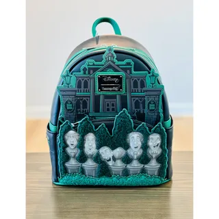 Photo of Loungefly Disney Haunted Mansion Singing Busts GITD Lenticular Mini Backpack
