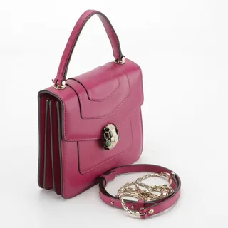 Photo of BVLGARI Serpenti Forever Two-Way Small Flap Bag in Leather