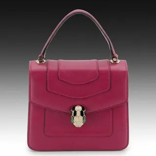 Photo of BVLGARI Serpenti Forever Two-Way Small Flap Bag in Leather