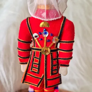 Photo of Vintage St Nicholas Beefeater Yeoman Warder Felt Christmas Ornament UK 6"