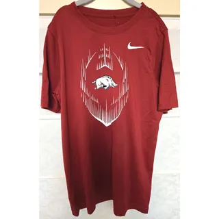 Photo of Nike Arkansas Razorbacks Shirt Youth Large Maroon Dri-FIT NCAA Tee NWT NEW