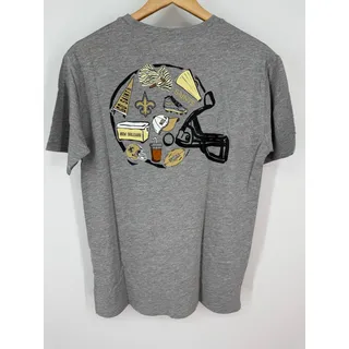 Photo of NFL New Orleans Saints Women’s Gray Pocket T-Shirt Small NWT