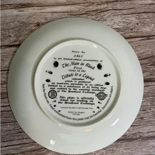Photo of Johnny Cash The Man in Black Collector Plate Legend Lore Bradford Exchange COA