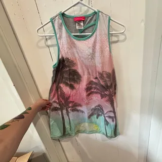 Photo of Saint Eve Kids’ Palm Tree Beach Sunset Sleeveless Nightgown Girls’ Large (14)