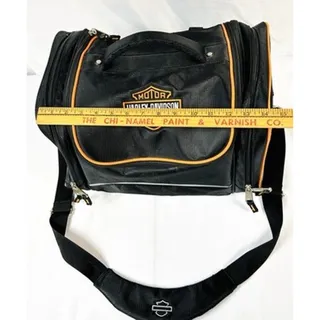 Photo of Harley-Davidson Hop-Along Logo Black Travel Overnight Bag Duffel