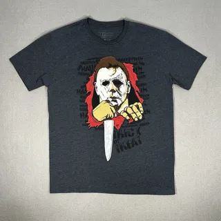 Photo of Halloween Michael Myers Trick or Treat Horror Movie Graphic T-Shirt Men’s L