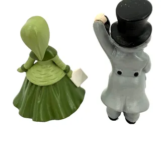 Photo of Vintage 1969 Holland Christmas Carolers Figurines Man Woman Singing Pair