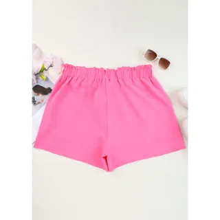 Photo of Plus Rose Color High Waist Casual Shorts