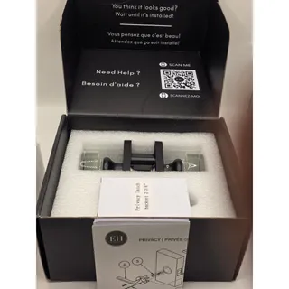 Photo of Explore Hardware Macau Privacy Door Lock Clear Glass Knob Black 2-3/4"