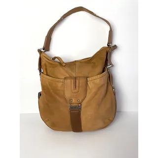 Photo of Perlina New York Vintage Tan Leather Hobo Bag Studded Shoulder Purse Slouchy