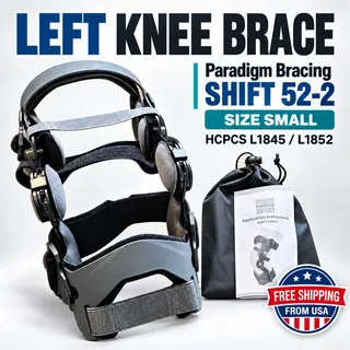 Photo of Left Knee Brace Paradigm Bracing Model Shift 52-2 Small HCPCS L1845/L1852 OA