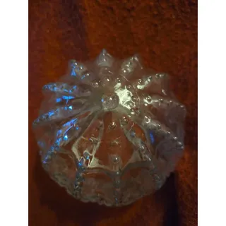 Photo of Clear Glass Rose and Hobnail Lamp Shade Globe