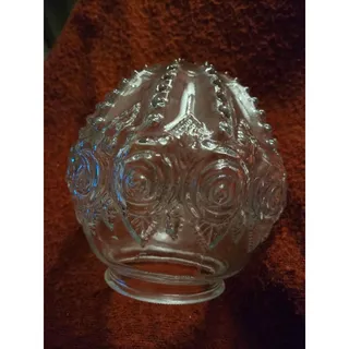 Photo of Clear Glass Rose and Hobnail Lamp Shade Globe
