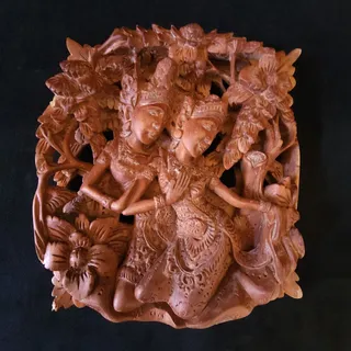 Photo of Vintage Hand Carved Made Wooden Asian Indian Thai Burmese Religious Carving 8"