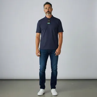 Photo of Rivers End Polo Shirt Mens 2XL Navy Blue NWT Short Sleeve Golf Casual Performance
