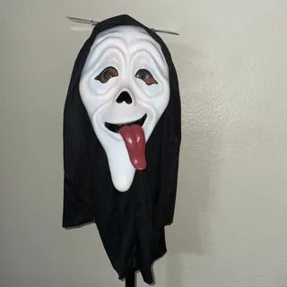 Photo of SCARY MOVIE WASSUP! GHOST FACE SPOOF HALLOWEEN MASK TONGUE NEW