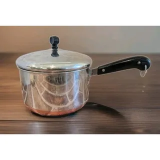 Photo of VTG Pre-1968 Revere Ware 3 Qt Saucepan Lid Copper Clad Process Patent Clinton IL