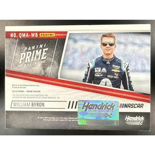 Photo of 2019 Panini Prime William Byron #QMA-WB Quad Materials Auto Laundry Tags 1/1