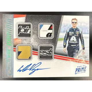 Photo of 2019 Panini Prime William Byron #QMA-WB Quad Materials Auto Laundry Tags 1/1