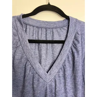Photo of Womens XL Long Sleeve Blue VNeck Shirt NNT