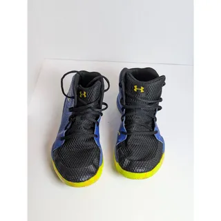 Photo of Under Armour GS Jet 2019 Boys 6.5Y Blue Yellow Mid Basketball Shoes 3022121-404