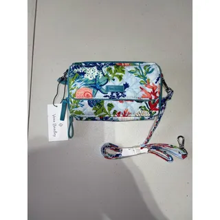 Photo of Vera Bradley RFID All-In-One Crossbody Wristlet-Sea Air Floral-NWT-Retired