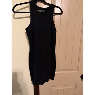 Photo of Wild Fable Women's Black Ribbed Tank Dress Size S