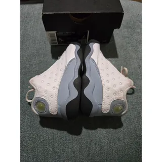 Photo of Jordan Toddler's 13 Retro White/Yellow Ochre-Blue Grey (DJ3004 170) - 5 C