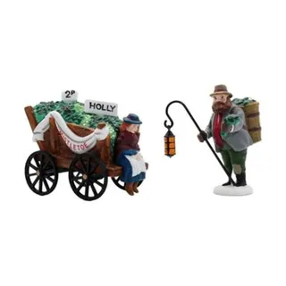 Photo of Dept 56 Dicken's Village Accessory #58262 Chelsea Market Mistletoe Monger & Cart