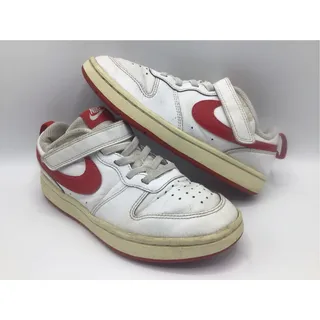 Photo of Nike Court Borough Low 2 PS White Red Leather Sneakers BQ5451 103 Size 1.5Y