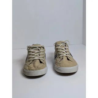 Photo of Nautica Hull Youth Size 2 Beige Tan Canvas Low Top Casual Sneakers Shoes