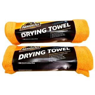 Photo of (2) Armor All Microfiber Drying Towels Large 22x31 Lint-Free 8X Water Absorption